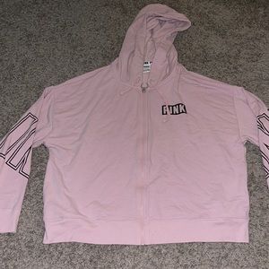 PINK full zip hoodie